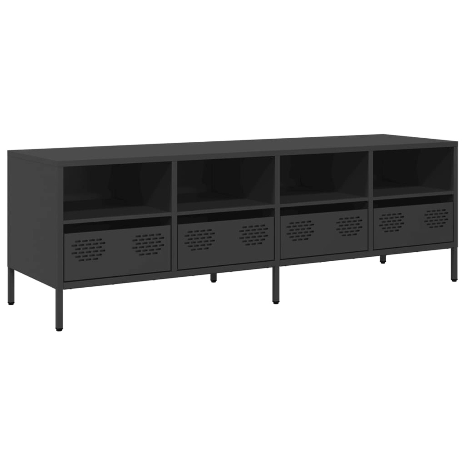 vidaXL TV-Schrank Schwarz 135x39x43,5 cm Kaltgewalzter Stahl 851328 günstig online kaufen