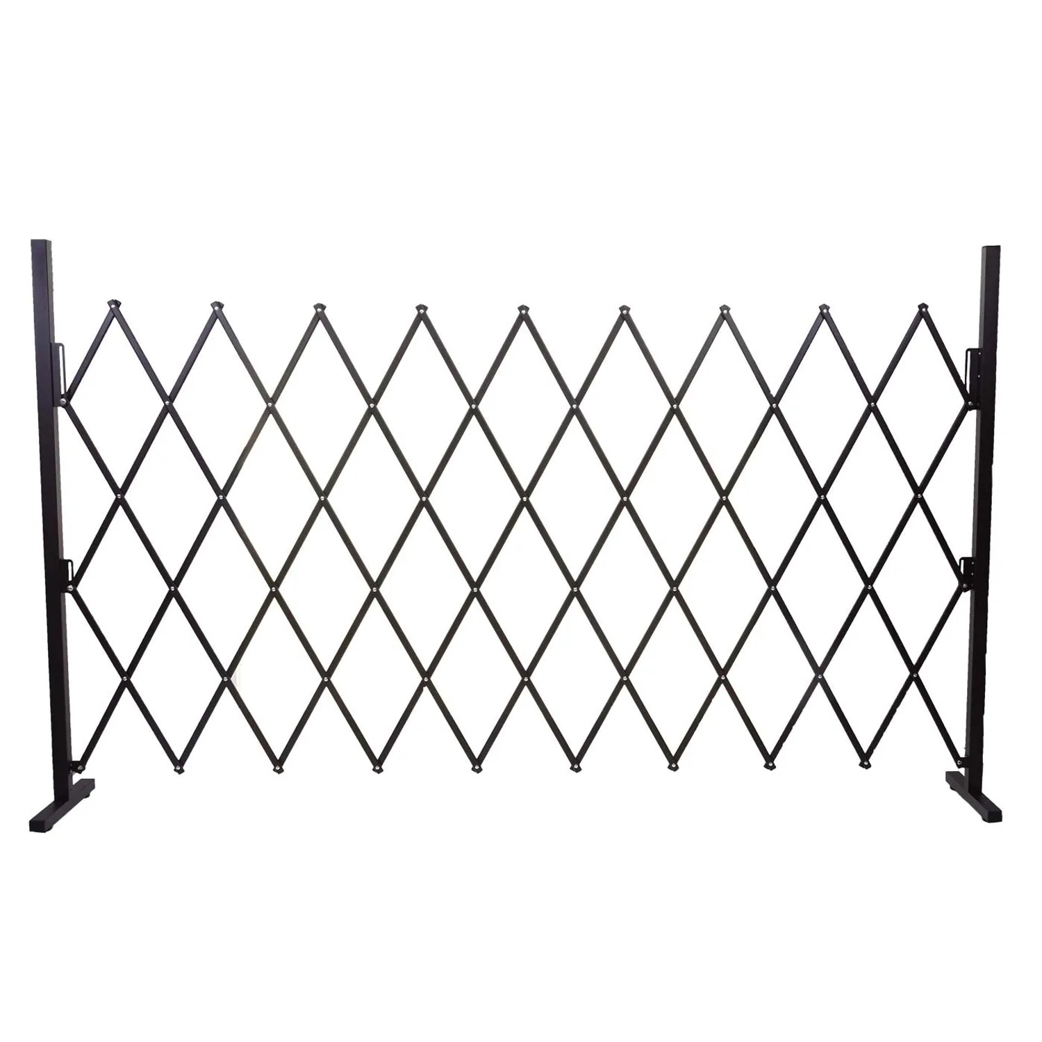 Ausziehbares MCW Absperrgitter B34, 153 cm hoch, Breite 32-265 cm, für Garten und Innenbereich.