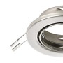 Runder Eglo Agulo LED-Einbauspot aus nickel-mattem Stahl, gebürstet, mit Befestigungsklammer. Ø 8,5 cm.