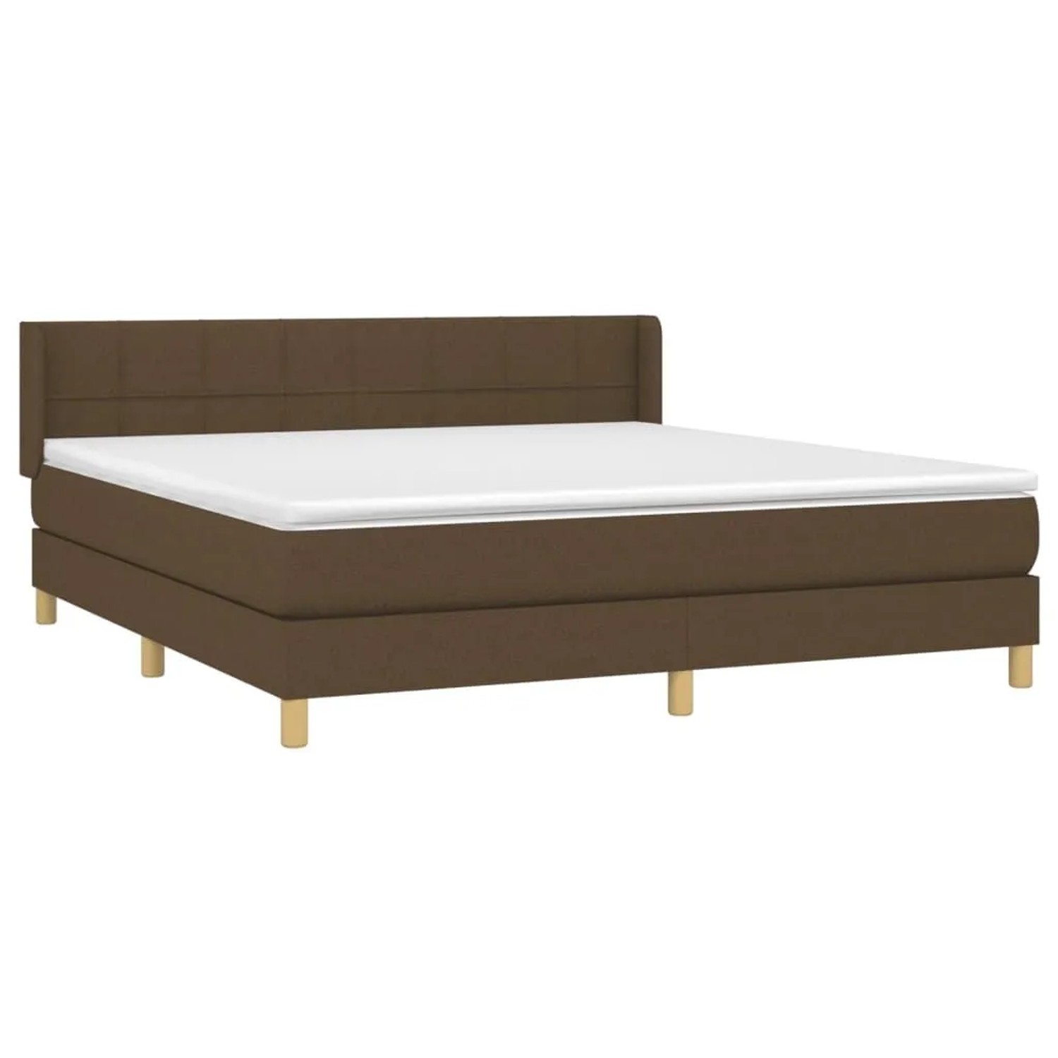 vidaXL Boxspringbett mit Matratze Dunkelbraun 160x200 cm Stoff 3130284 günstig online kaufen