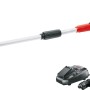 Bosch Akku-Hochentaster UniversalChainPole 18 mit Akku, Ladegerät und Schultergurt.