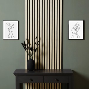 Homestyle4u Akustikpaneele Wandpaneele 4er-Set 60x120 cm Creme 2700