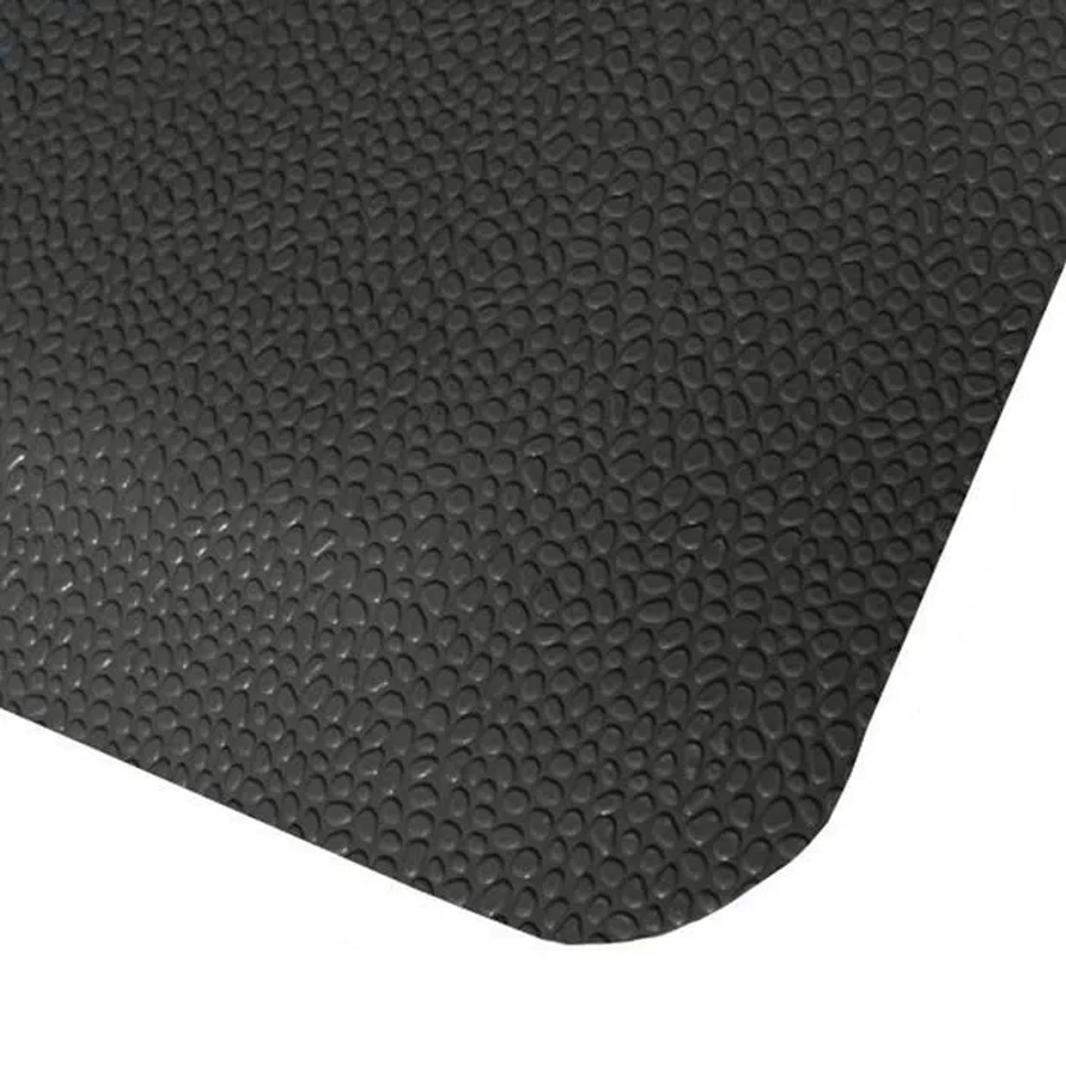 Schwarze KARAT Anti-Ermüdungsmatte Soft-Tritt, 120x50 cm, genoppte Oberfläche.