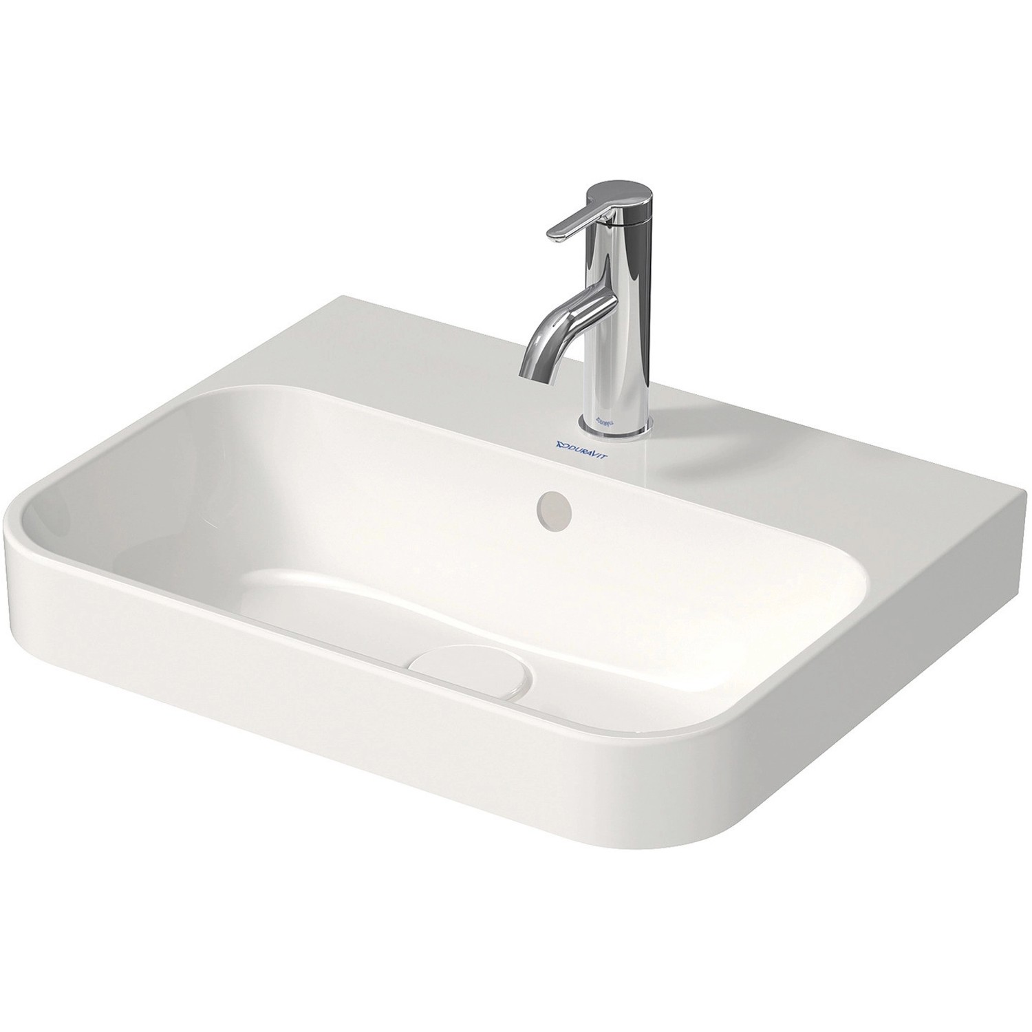 Duravit Aufsatzbecken Happy D.2 Plus Weiß Hochglanz 17 cm x 50 cm x 40 cm