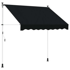 vidaXL Manuell Einziehbare Markise Schwarz 350 cm 42037042