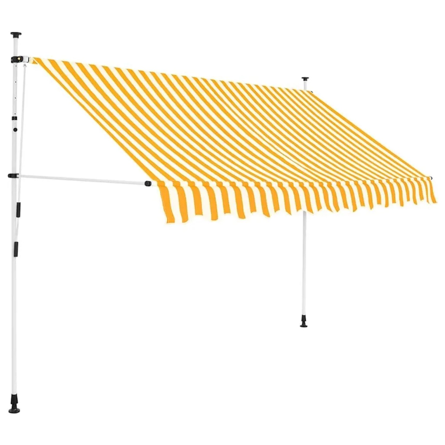 vidaXL Einziehbare Markise Handbetrieben 250 cm Orange/Weiß Gestreift 43233