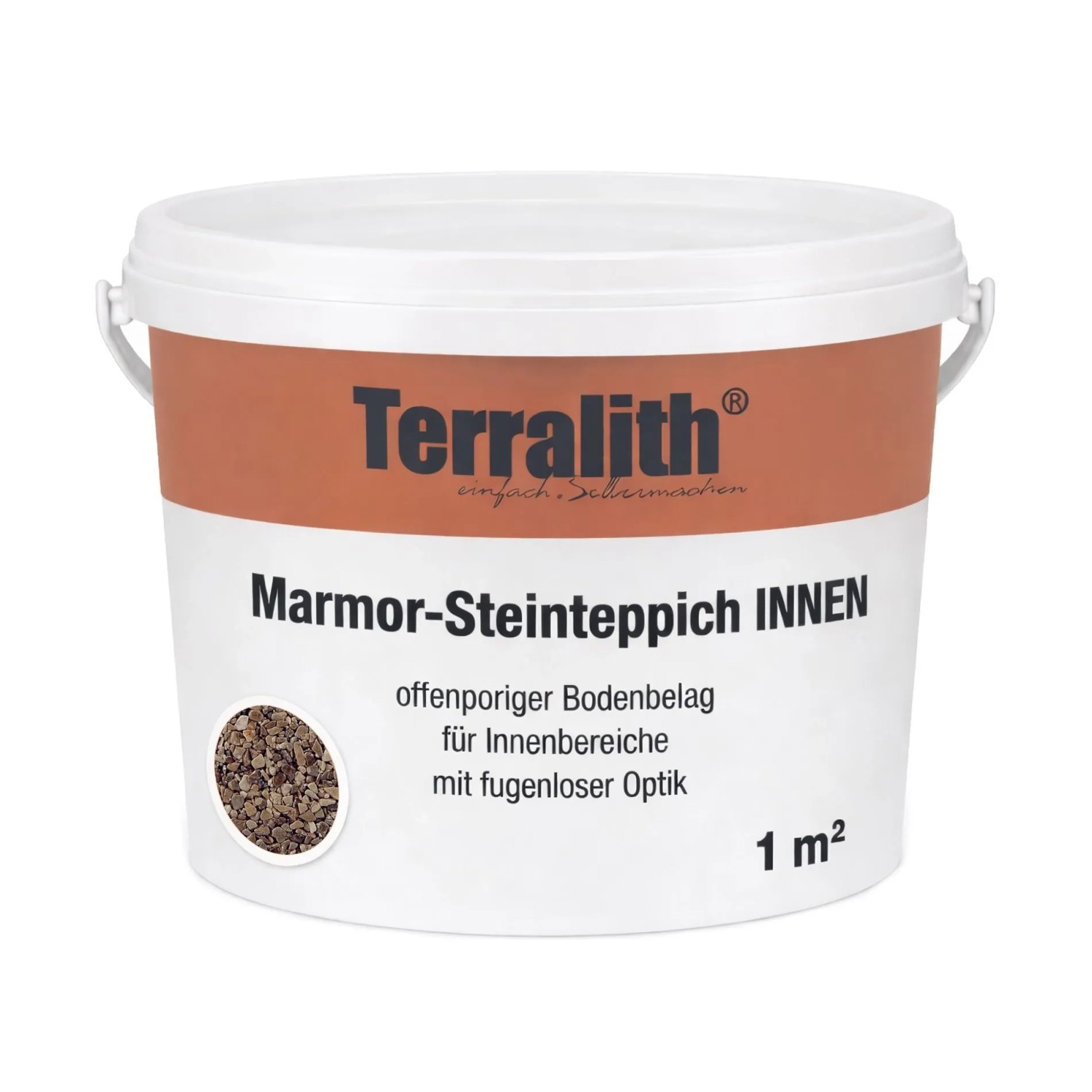 Terralith Marmor Steinteppich Marrone für 1 m² Innen Mittel 4-6 mm