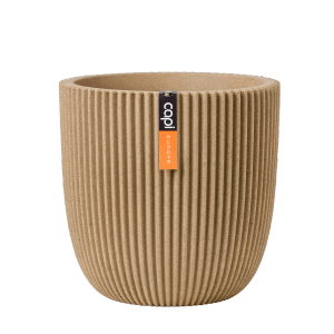 Capi Europe Blumentopf Kugel Groove NL Ø 54 cm x 52 cm Beige