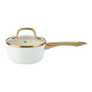 Mömax Kochtopfset Elegance Champagner/Weiß, 8-teilig