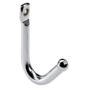 Verchromter Hettich Einzelhaken zum Anschrauben für Küchenhelfer.