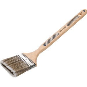 LUX Fassadenpinsel Lasur 80mm mit Farbtank, ideal für Ecken und schwer zugängliche Stellen.