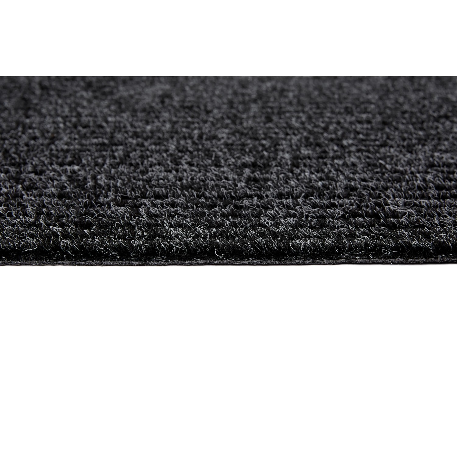 Anthrazitfarbene Astra Türmatte Rib Line Sprint, 40x60 cm, Detailansicht der Rillenstruktur.