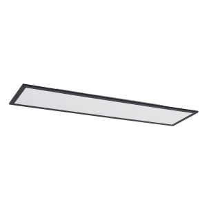 Lindby LED Panel Nelios 9956145 Dimmbar mit Leselampe Modern in Schwarz aus Aluminium 1-flammig Wohnzimmerleuchte