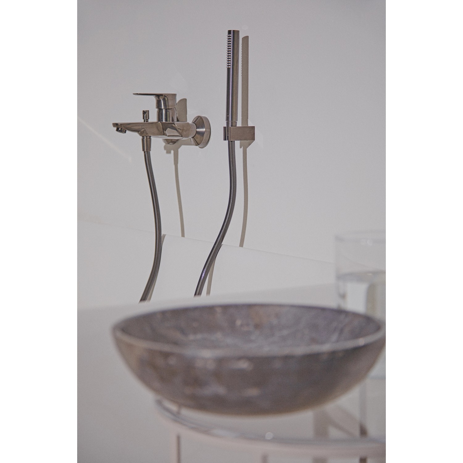 Ideal Standard Brausehalter Idealrain Atelier eckig in Silver Storm für die Dusche.