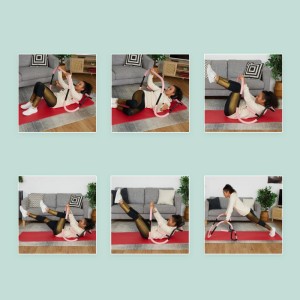 Relaxdays Bauchtrainer Stahl Rosa Schwarz Rutschfest 68,5 cm x 69 cm x 65 cm