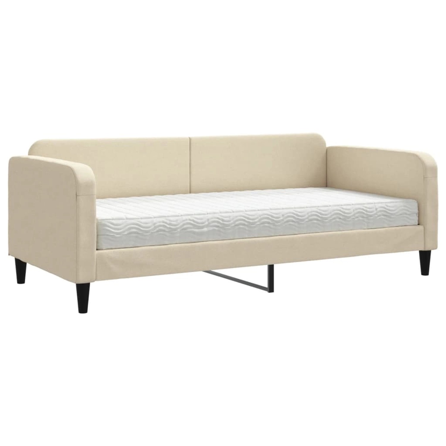 vidaXL Tagesbett mit Matratze Creme 90x200 cm Stoff1848524 günstig online kaufen