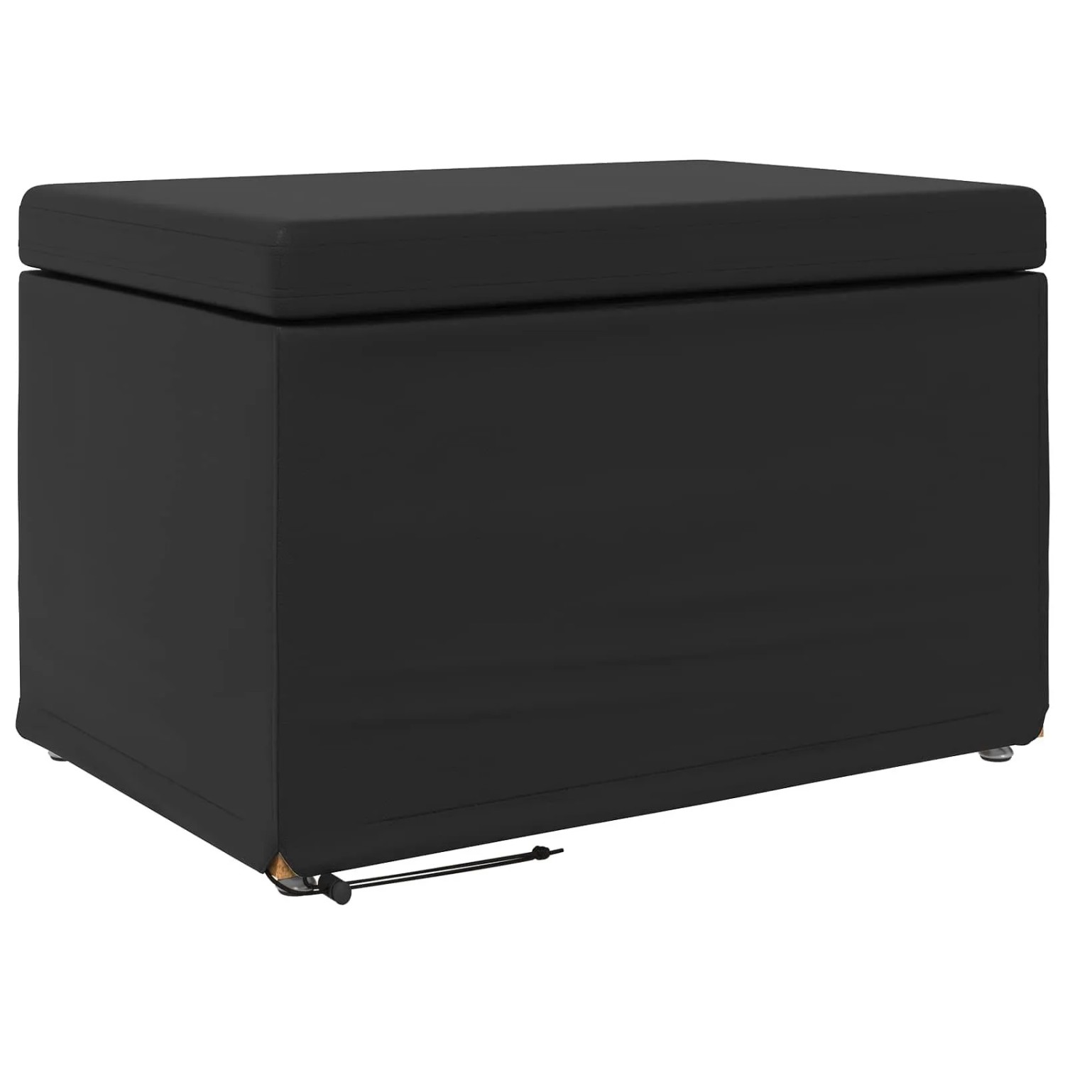 vidaXL Hocker Schwarz 61 x 41 x 40 cm Kunstleder und Engineering Holz 876771
