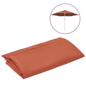 vidaXL Ersatzbezug für Sonnenschirm Terracotta-Rot 300 cm 313801