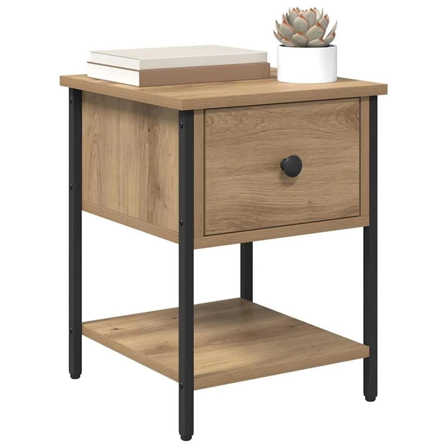 vidaXL Nachttisch 2 Stk Artisan-Eiche 34 x 35,5 x 45 cm Holzwerkstoff 881803_3