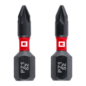 Einhell Impact Bit-Set, 2-teilig, PZ1, 25 mm, für Schraubendreher und Akkuschrauber.