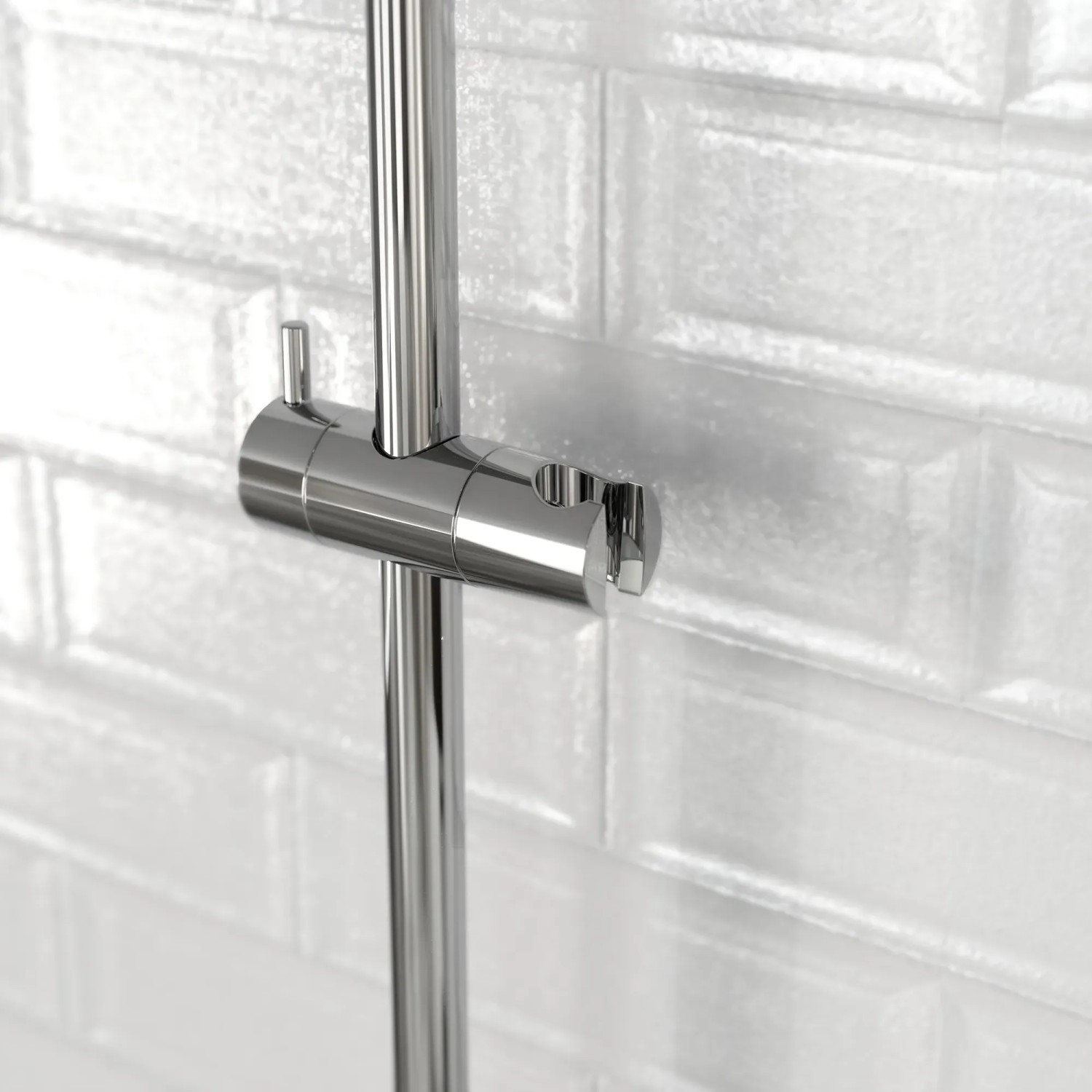 Schütte Brausestange Stilo Chrom, Detailansicht des Brausehalters.
