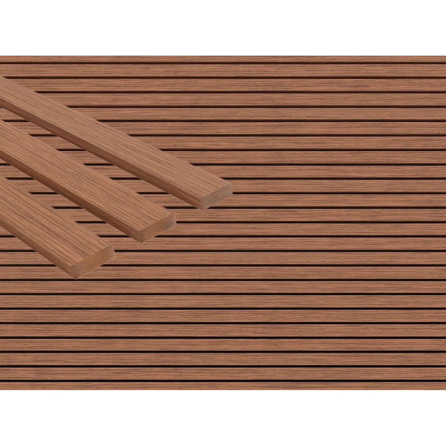 Woodtex Fassadenverkleidung Cumaru KD Rhombusprofil 20 mm Stark 6,5 cm Breit 396 cm Lang Inhalt 3,96