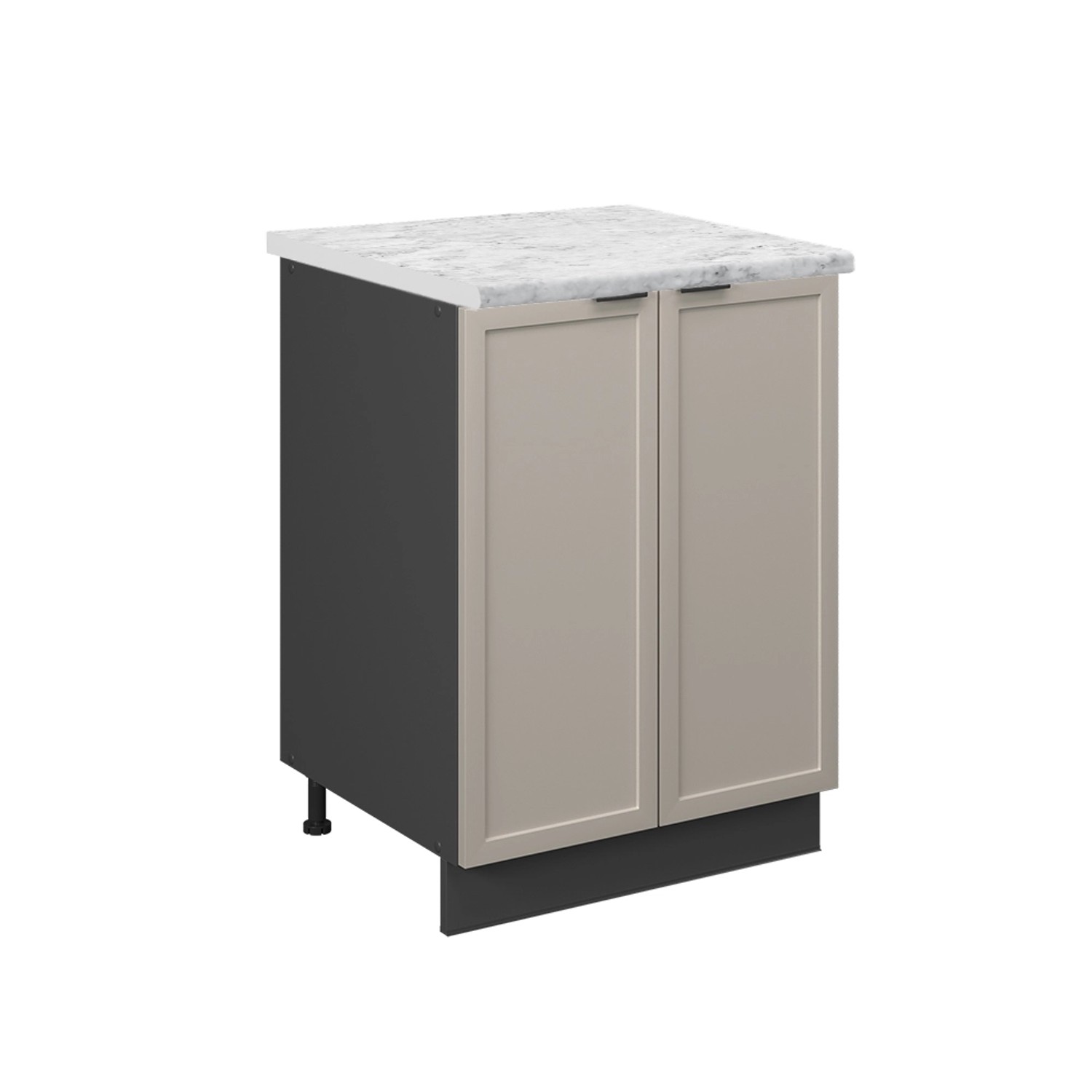 Vicco Küchenunterschrank Fame-Line Küchenkommode GrauBeige 60 cm AP Marmor günstig online kaufen
