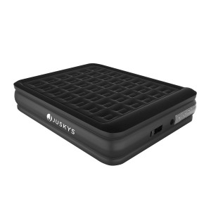 Schwarzes Juskys Luftbett Sapri L, selbstaufblasend mit elektrischer Pumpe, für 2 Personen.