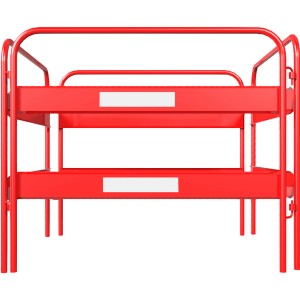 Schake Schachtschutzgitter, 1 m, rot-weiß, 2-teilig zur Absicherung von Baustellen.
