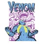 Blaues Marvel Venom Wandbild (40x50cm) mit buntem Scream-Design für Kinderzimmer.