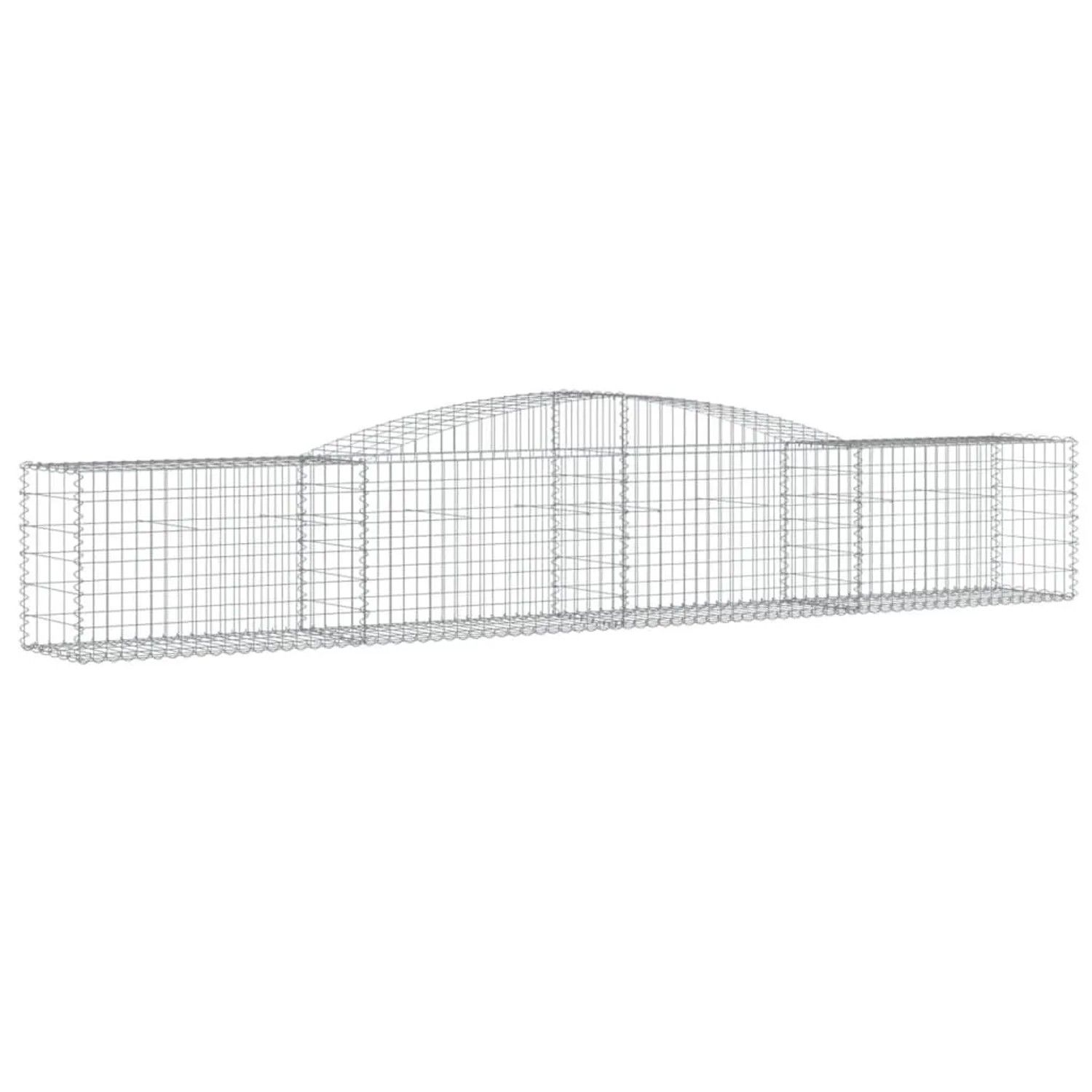 vidaXL Gabionen mit Hochbogen 15 Stk 400x50x60/80cm Verzinktes Eisen 3146979
