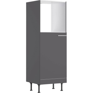 Optifit Midi-Schrank Ingvar420, 60 cm, Anthrazit Matt, für Backofen und Kühlschrank.