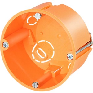 Orange Hohlwanddose (47mm) mit Metallkrallen, 25er Pack
