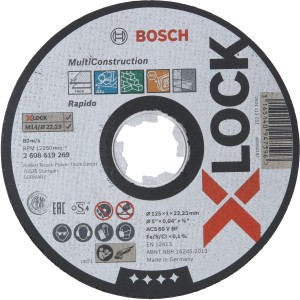 Bosch X-Lock Trennscheibe Multi Material ACS 60 V BF, Ø 125 mm für Winkelschleifer.