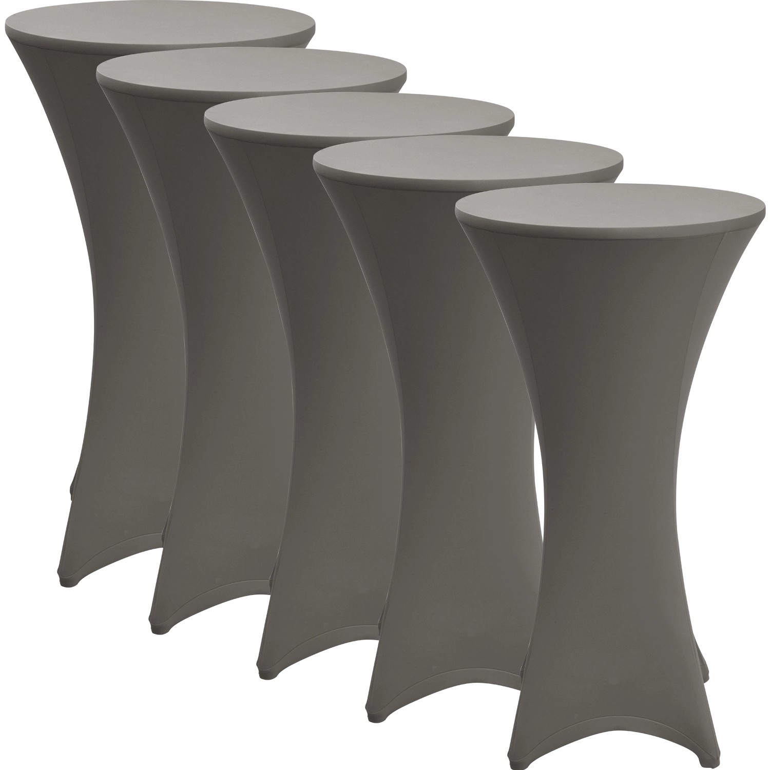 Beautissu Stella Stehtischhusse Ø 60cm Anthrazit 5tlg günstig online kaufen