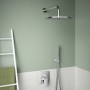 Ideal Standard Brausehalter Idealrain Atelier, rund, Chrom, mit Handbrause und Kopfbrause.
