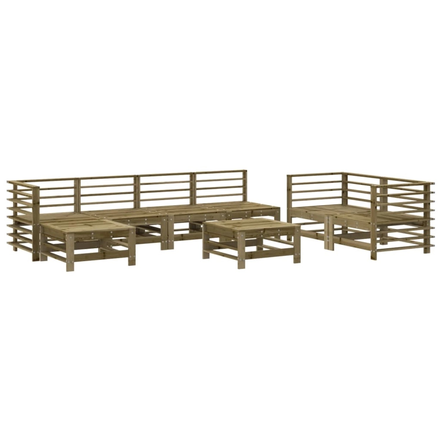 vidaXL 8-Tlg Garten-Lounge-Set Kiefernholz Imprägniert 3186584 günstig online kaufen