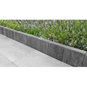 Dunkelgraue Diephaus Limos Palisade als Beeteinfassung, gestrahlt, 50x25x8 cm. Ideal für Gartenwege & Mauern.