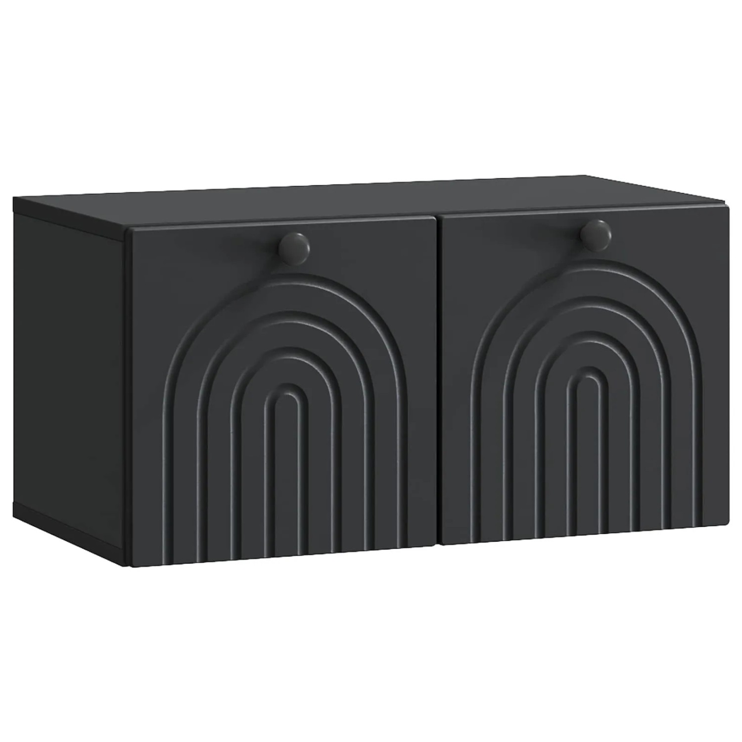vidaXL Wandmontierter TV-Schrank Schwarz 59,5 x 31 x 30 cm 898196