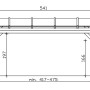Technische Zeichnung: Skan Holz Terrassenüberdachung Sanremo, Maße und Details.