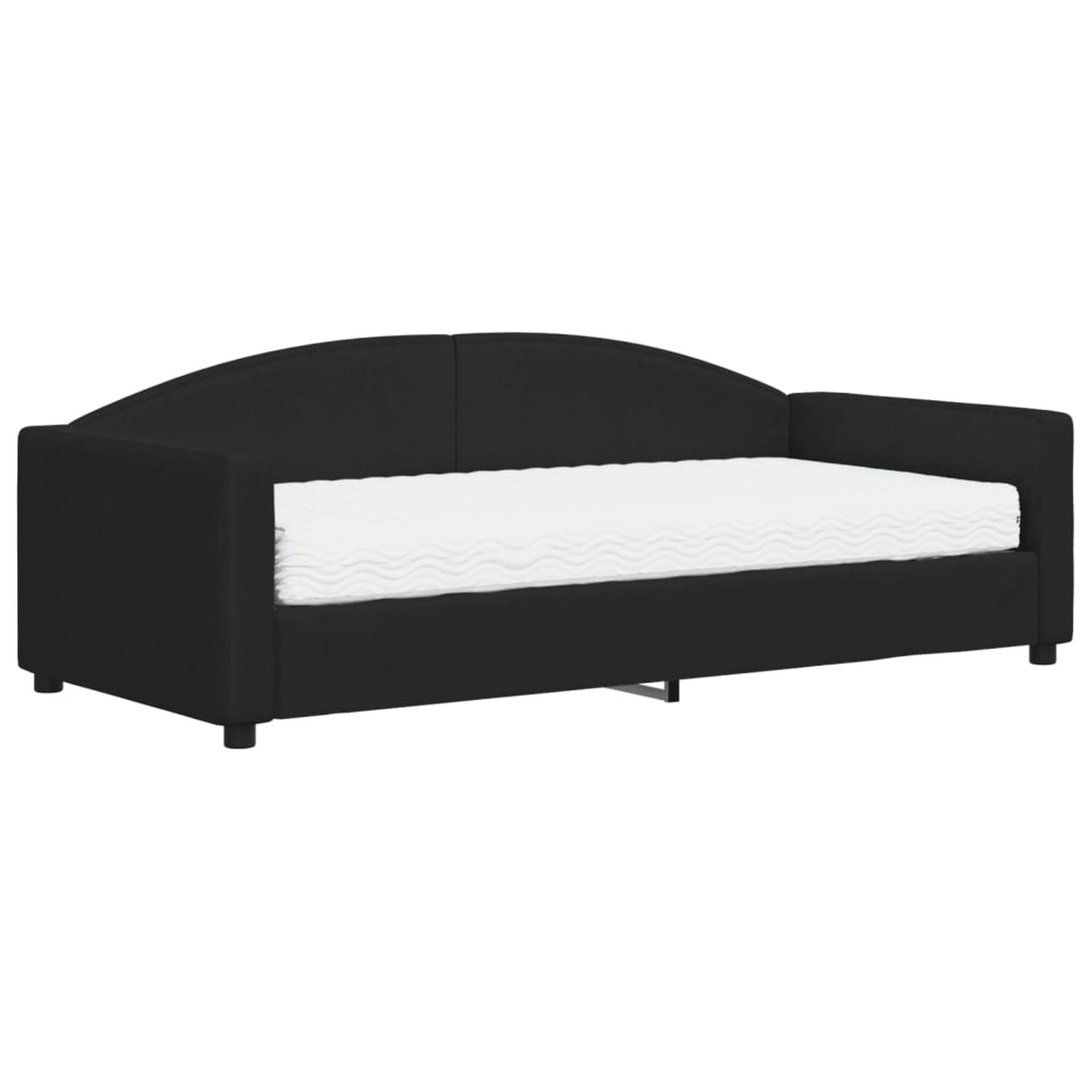 vidaXL Gästebett Gästebett Tagesbett mit Matratze Schwarz 90x190 cm Stoff B günstig online kaufen