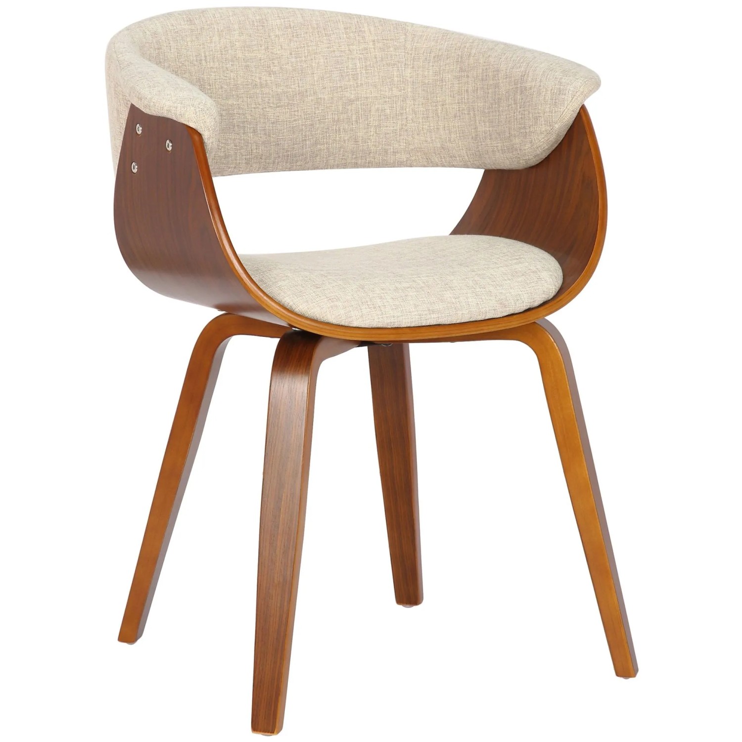 CLP Stuhl Bruce Stoff Creme/Walnuss