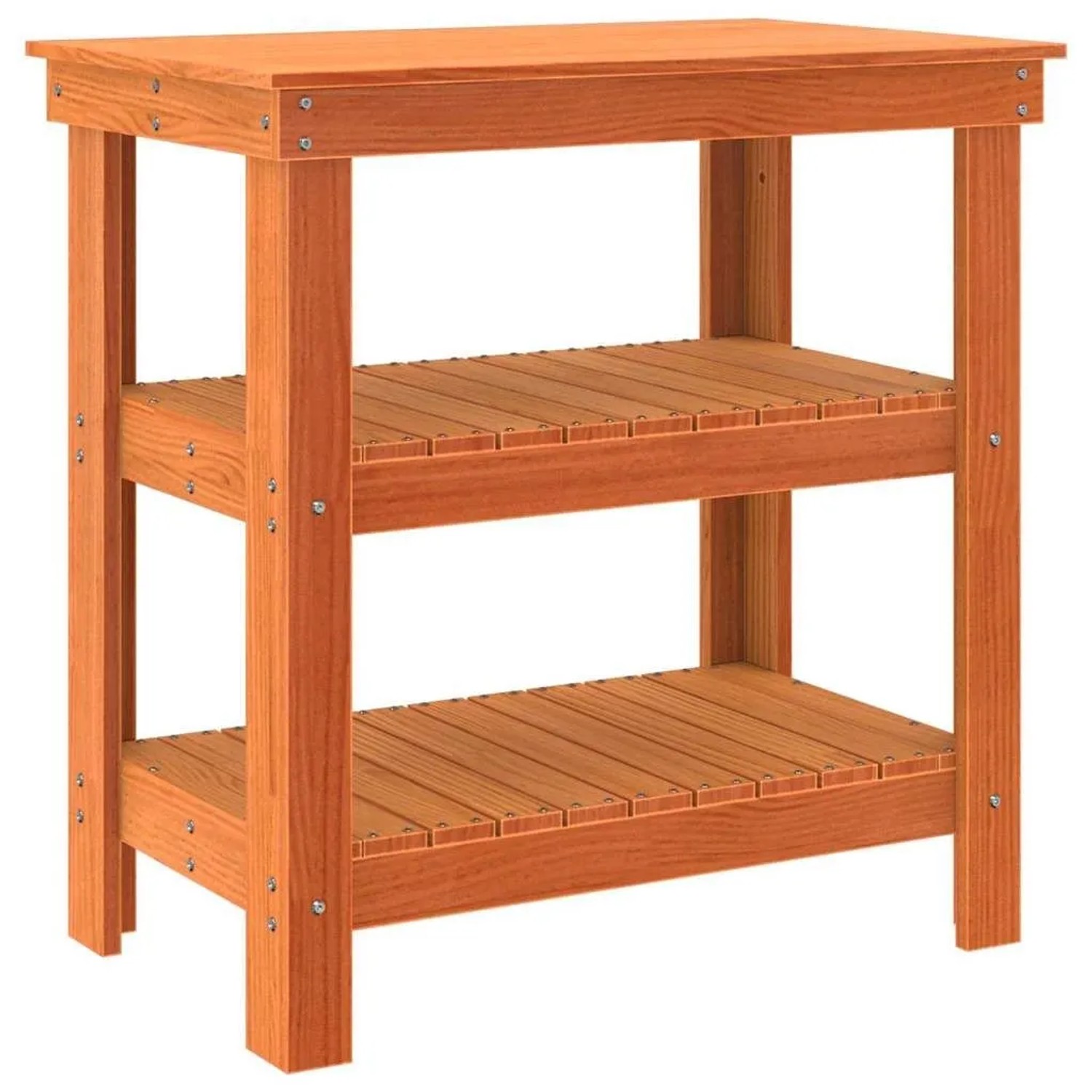 vidaXL Werkbank Wachsbraun 78,5 x 50 x 80 cm Massives Kiefernholz 865374