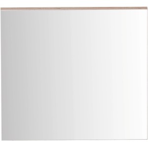 Trendteam Wandspiegel Set-One, 55x60 cm, braun, mit hellem Holzrahmen. Spiegel für Wandmontage.