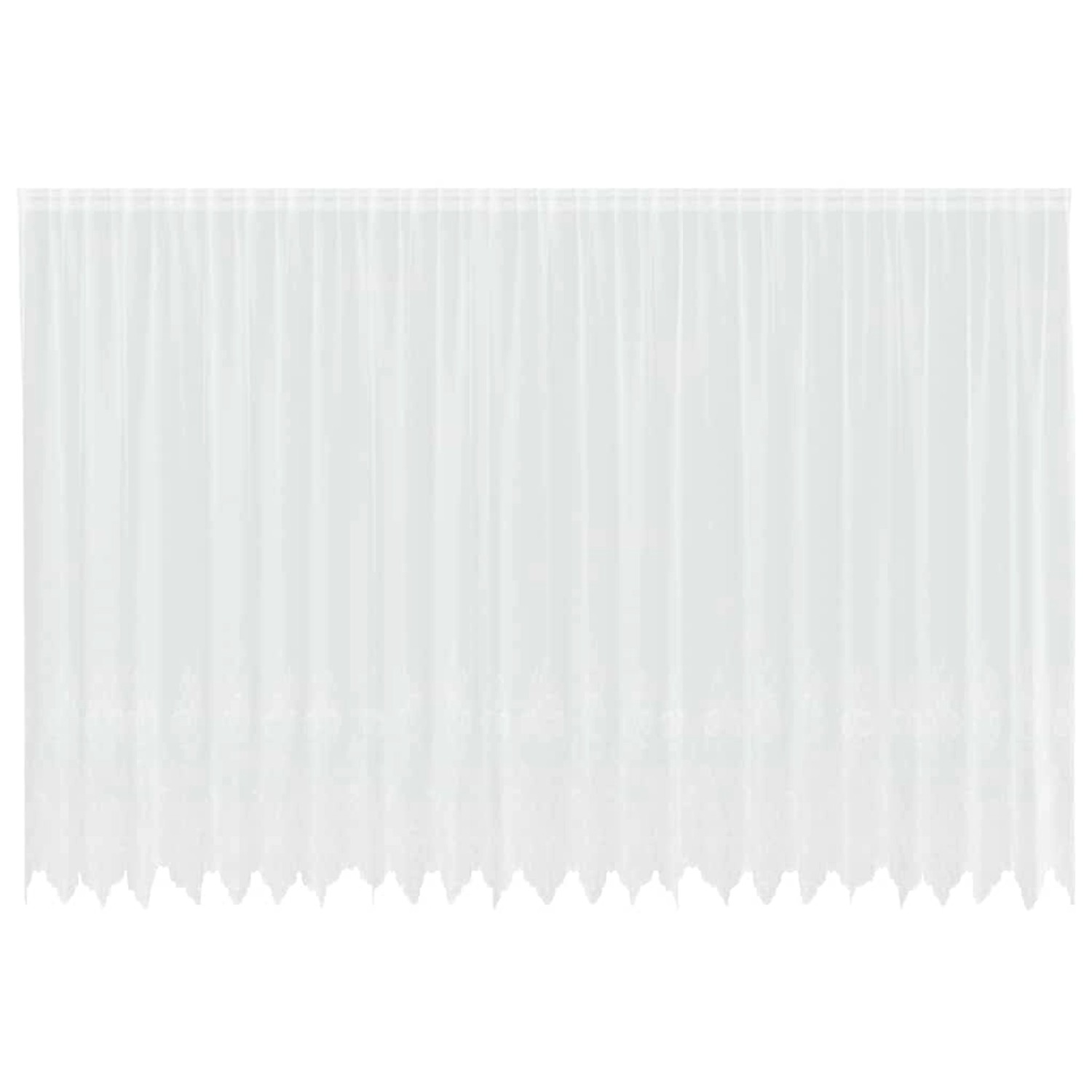 vidaXL Spitzenvorhang mit Vorhängen Weiß 600x245cm Polyester 4107939 günstig online kaufen