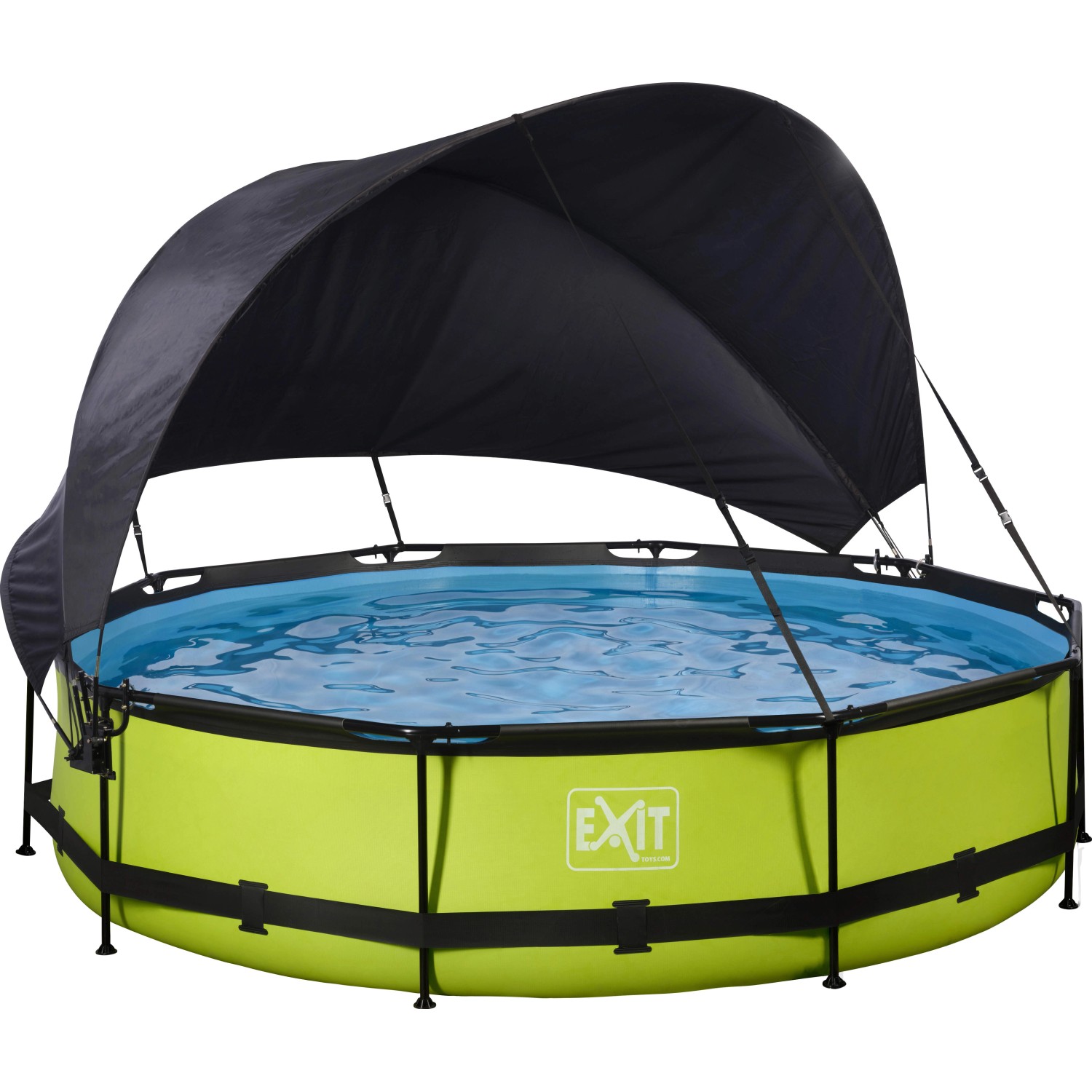 EXIT Framepool "inkl. Sonnensegel" ØxH: 360x76 cm, mit Kartuschen-Filterpum günstig online kaufen