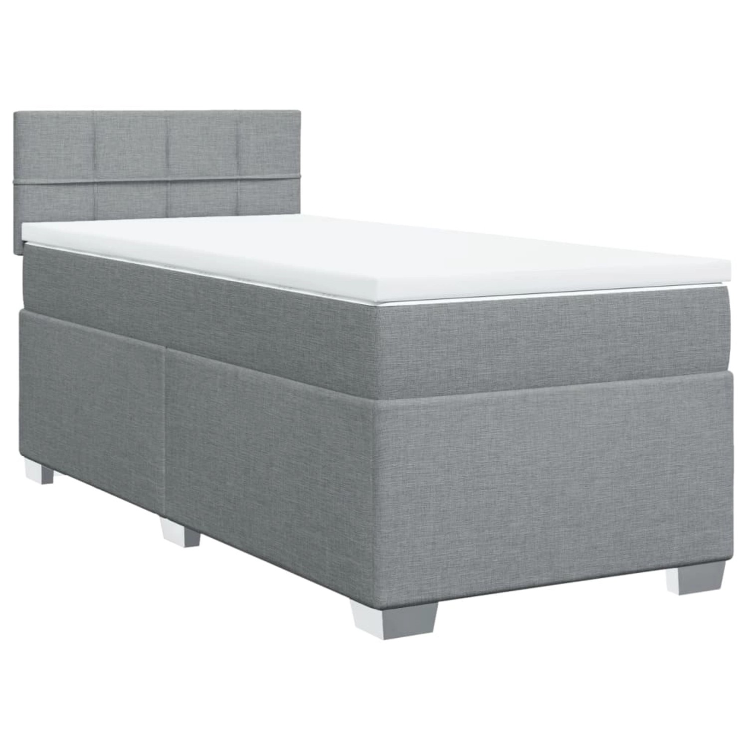 vidaXL Boxspringbett mit Matratze Hellgrau 90x190 cm Stoff2105615 günstig online kaufen