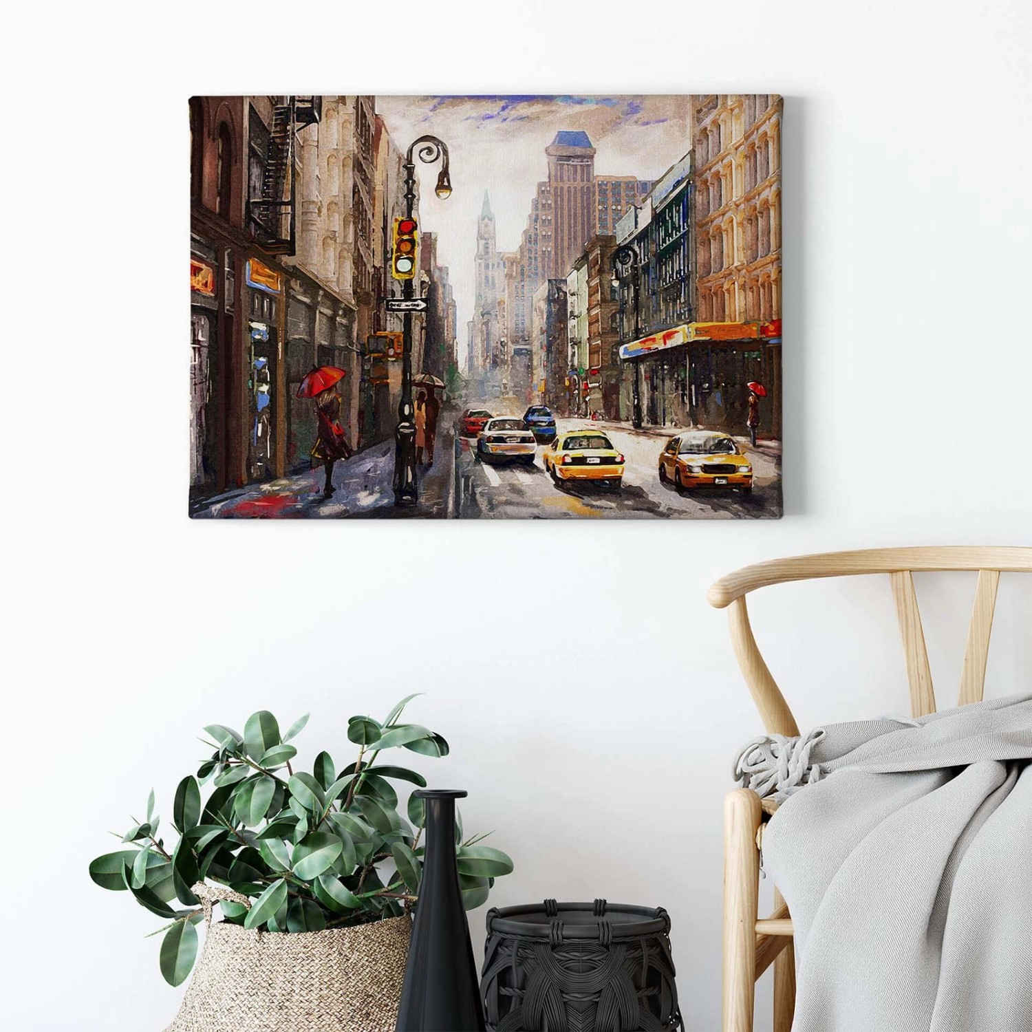 Bricoflor Leinwand Bild New York Gemalt Modernes Kunst Bild Im Ölgemälde St günstig online kaufen