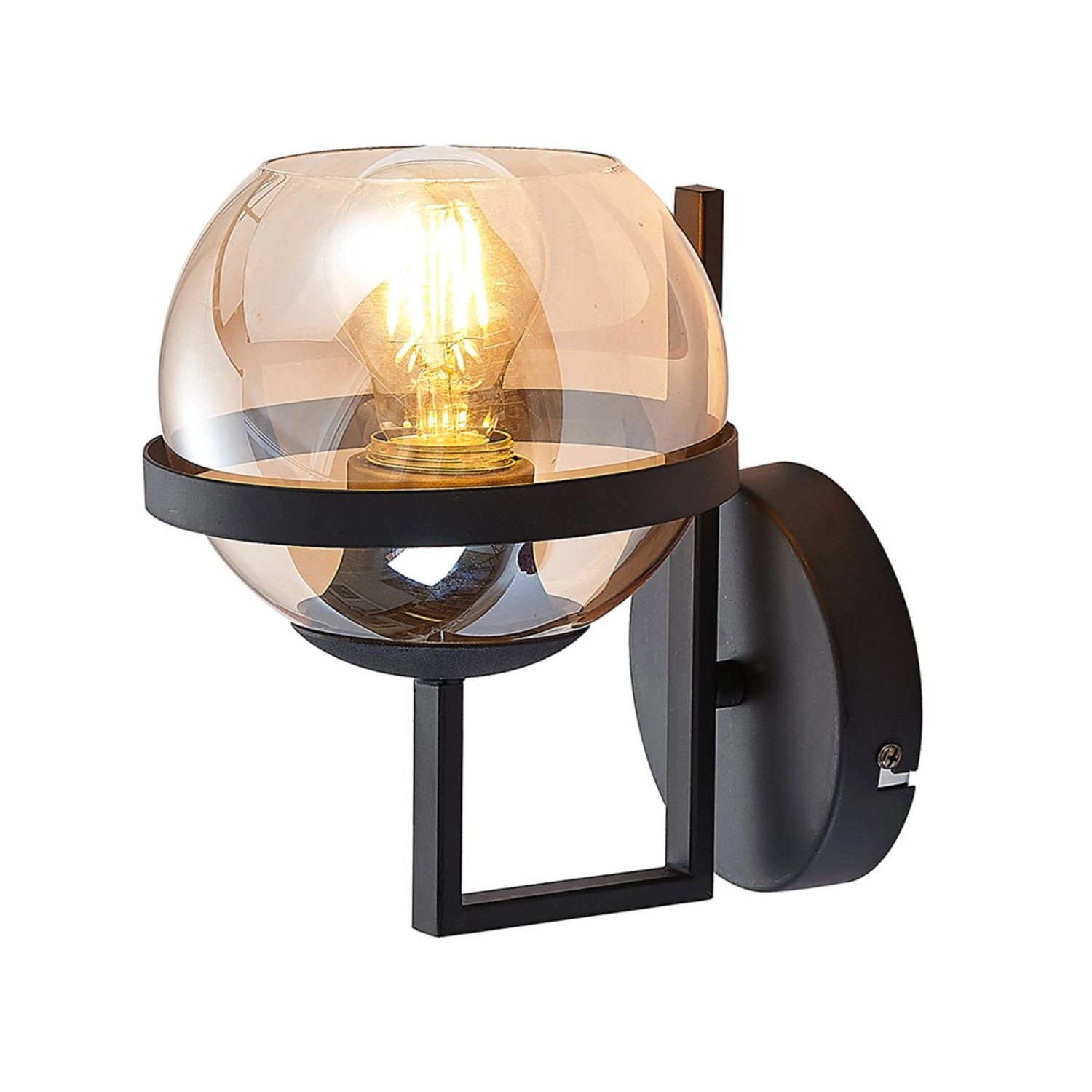 Lindby Wandleuchte Wandlampe Innen Marinka 9624895 Modern in Schwarz aus Me günstig online kaufen