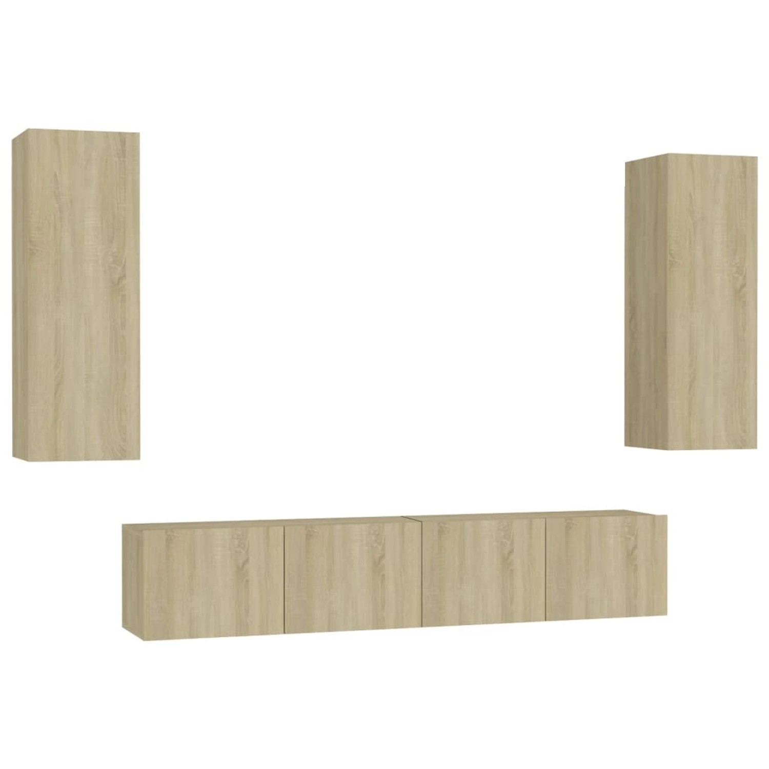 VidaXL 4-tlg. TV-Schrank-Set Sonoma-Eiche Holzwerkstoff 10